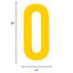 Yellow Letter (O) Corrugated Plastic Yard Sign, 30in